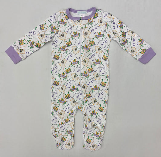 Lulu Bebe Mardi Gras Drum Pima Footie