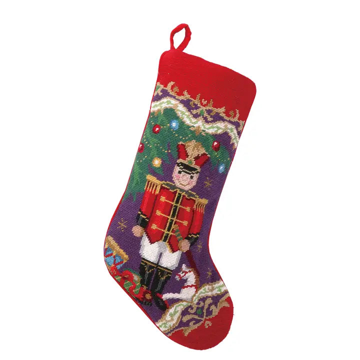 Christmas Soldier Needlepoint Stocking