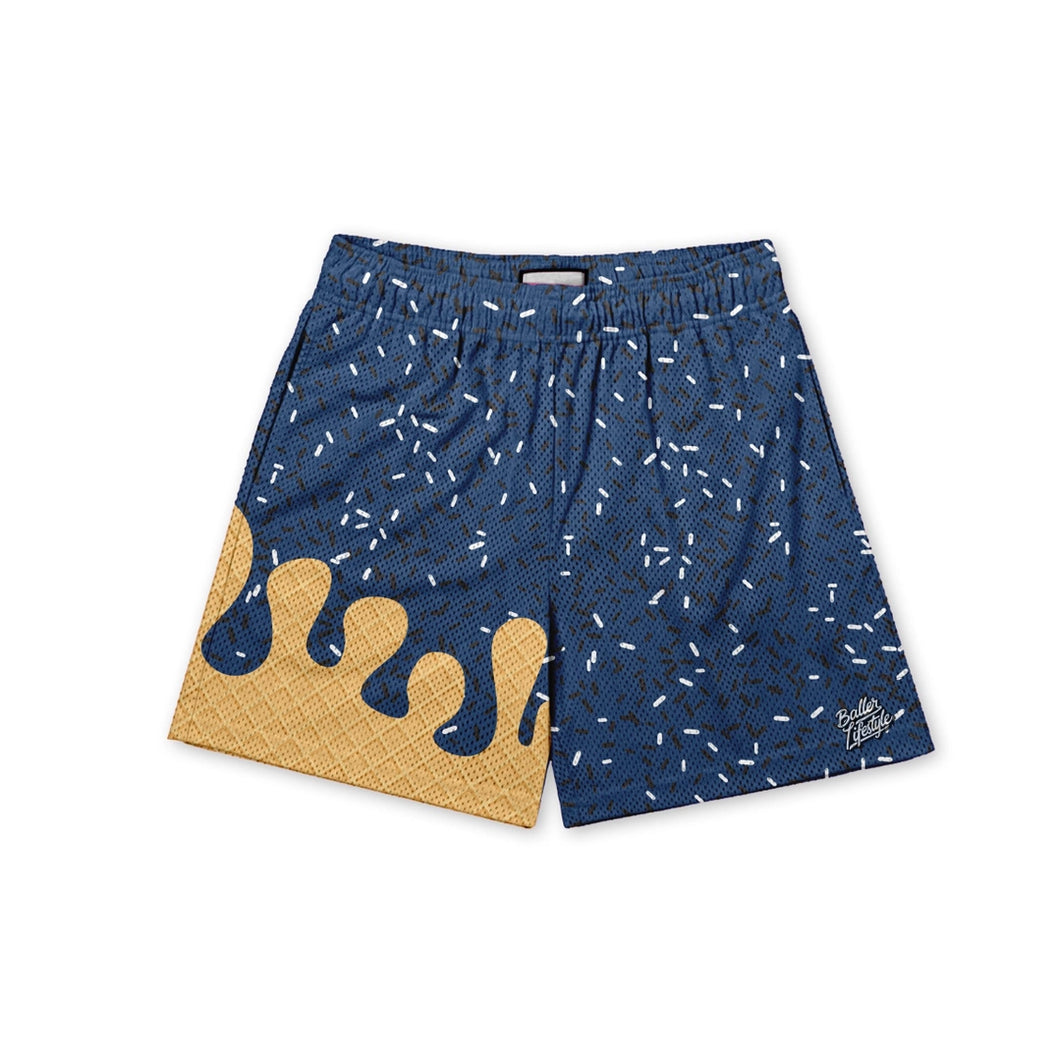 Baller Lifestyle Navy Baseball Drip Shorts