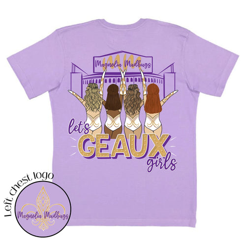 Magnolia Mudbugs Let's Geaux Girls T Shirt-Lavender