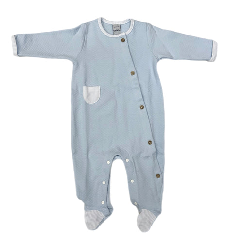 Babidu Diamond Knit Button Front Footie