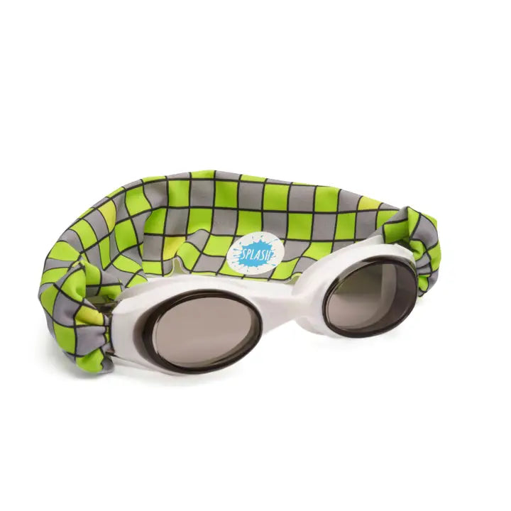 Neon Checker Swim Goggles