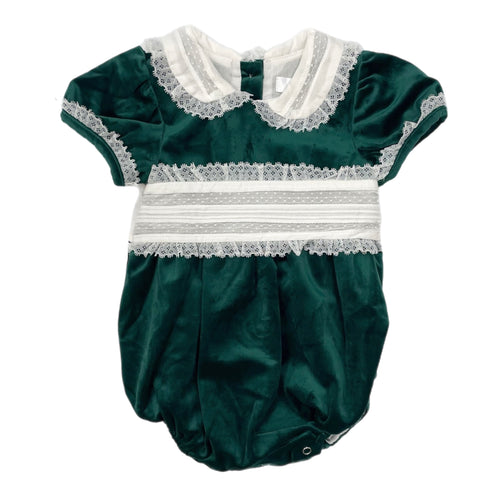 Lulu Bebe Green Velvet Bubble w/ Sash