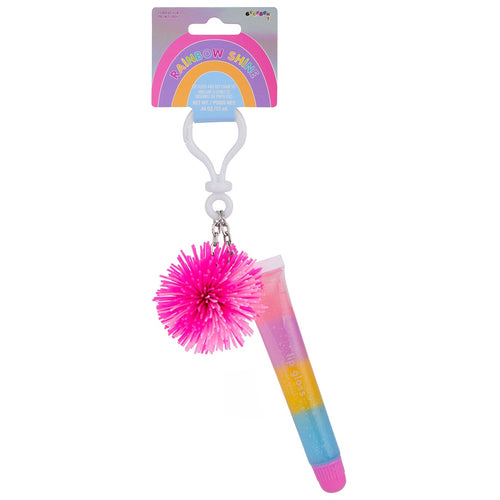 Rainbow Shine Lip Gloss and Keychain