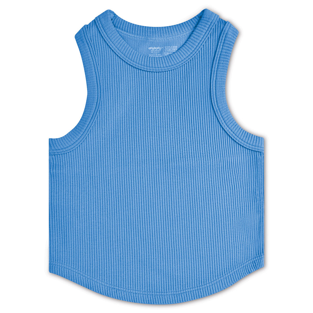 Iscream Bright Blue Ribbed Racerback Tank Top