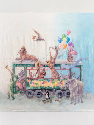 Zoo Animal Parade Muslin Swaddle