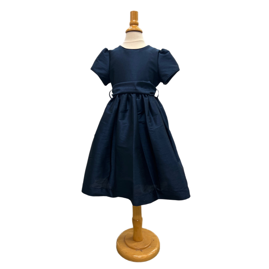 Funtasia Navy Poly Silk Dress with Sash