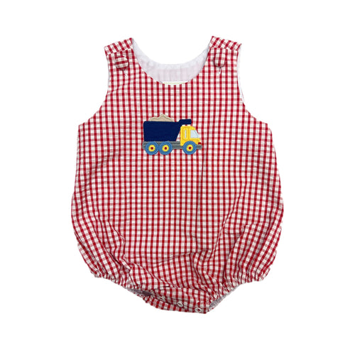 Zuccini Construction Red Check Sunsuit