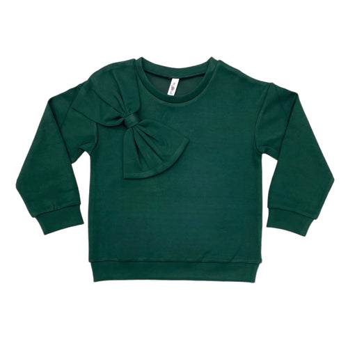 ML Kids Bow Detailed Sweatshirt-Green