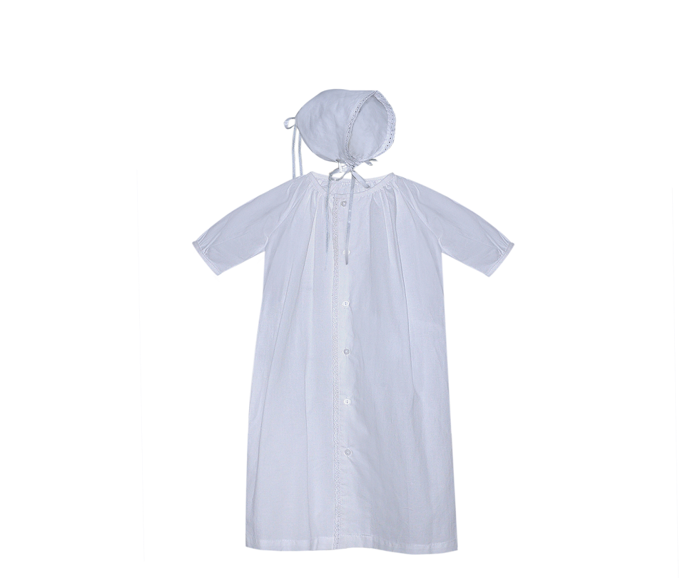Baby Sen White Christian Daygown
