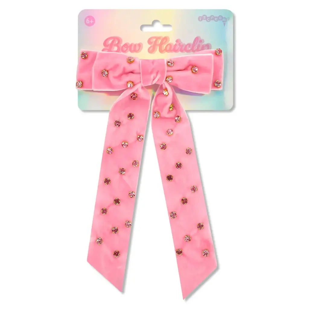 Rhinestone Bow Hair Clip