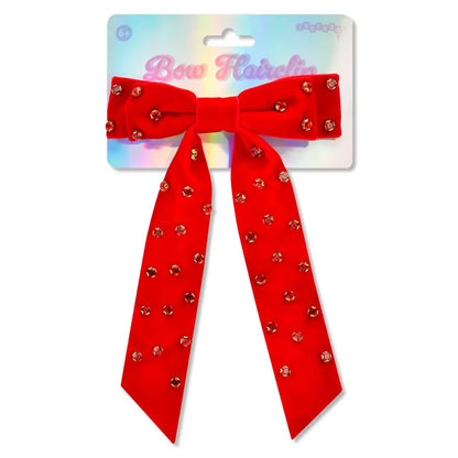 Rhinestone Bow Hair Clip