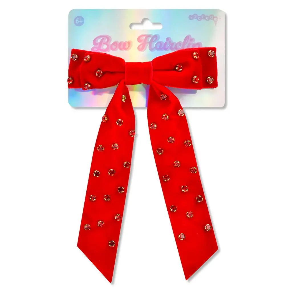Rhinestone Bow Hair Clip