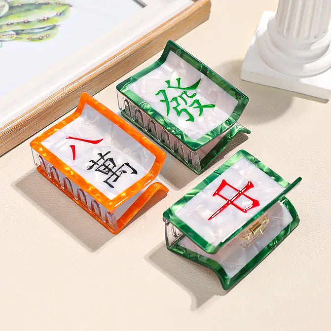 Mahjong Tile Claw Clip