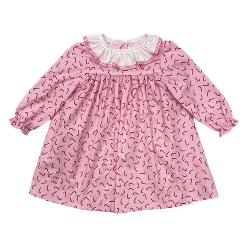 Funtasia Pink/Red L/S Candy Cane Dress