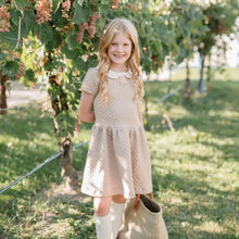 H&H Oatmeal Quilted Dress with Bow