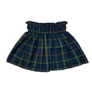 Mi Lucero Navy Plaid Skirt