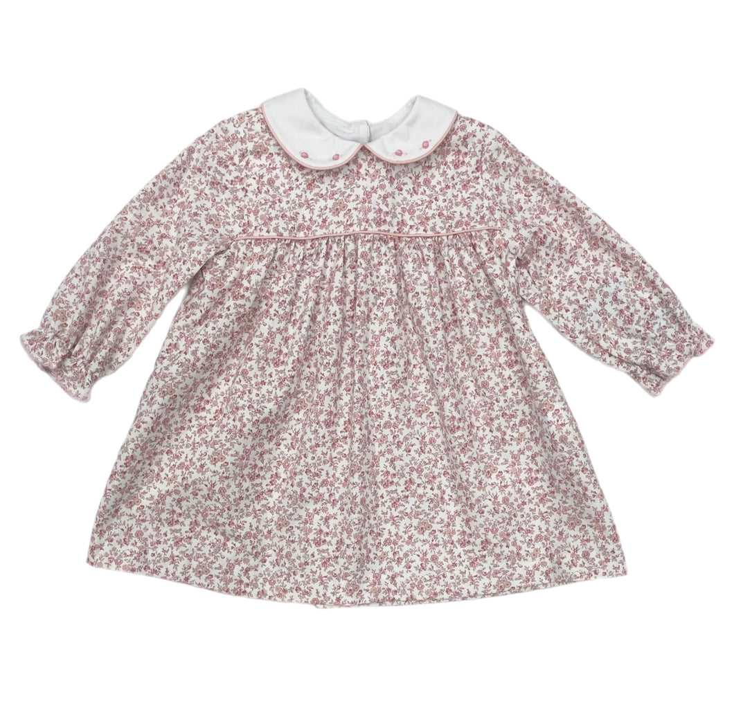 Anavini Pink Liberty Floral Twill Float w/ White Collar