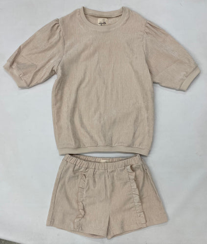 Vignette Cream Ruffle Short Set
