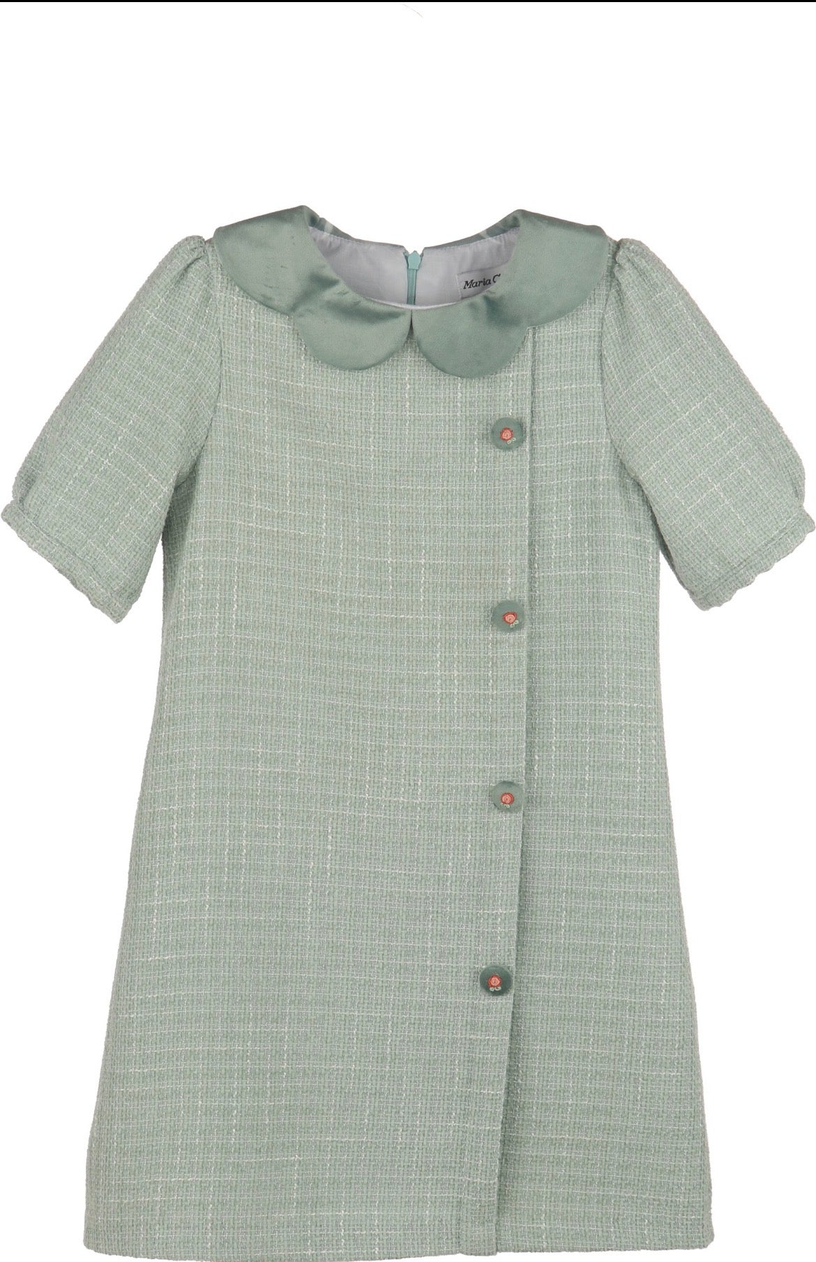 Luli & Me Chanel Shift Dress-Green