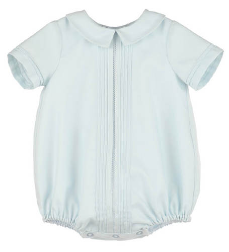Luli & Me Pintucks Boy Bubble-Blue