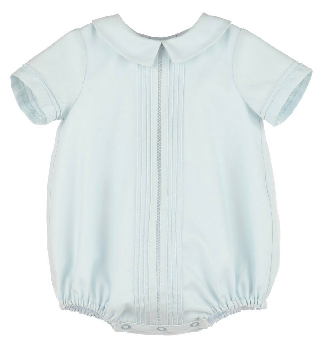 Luli & Me Pintucks Boy Bubble-Blue