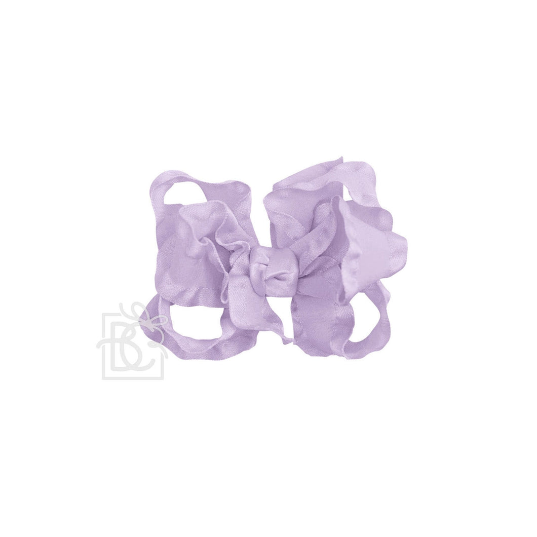 BC Double Ruffle Bow on Clip 3.5