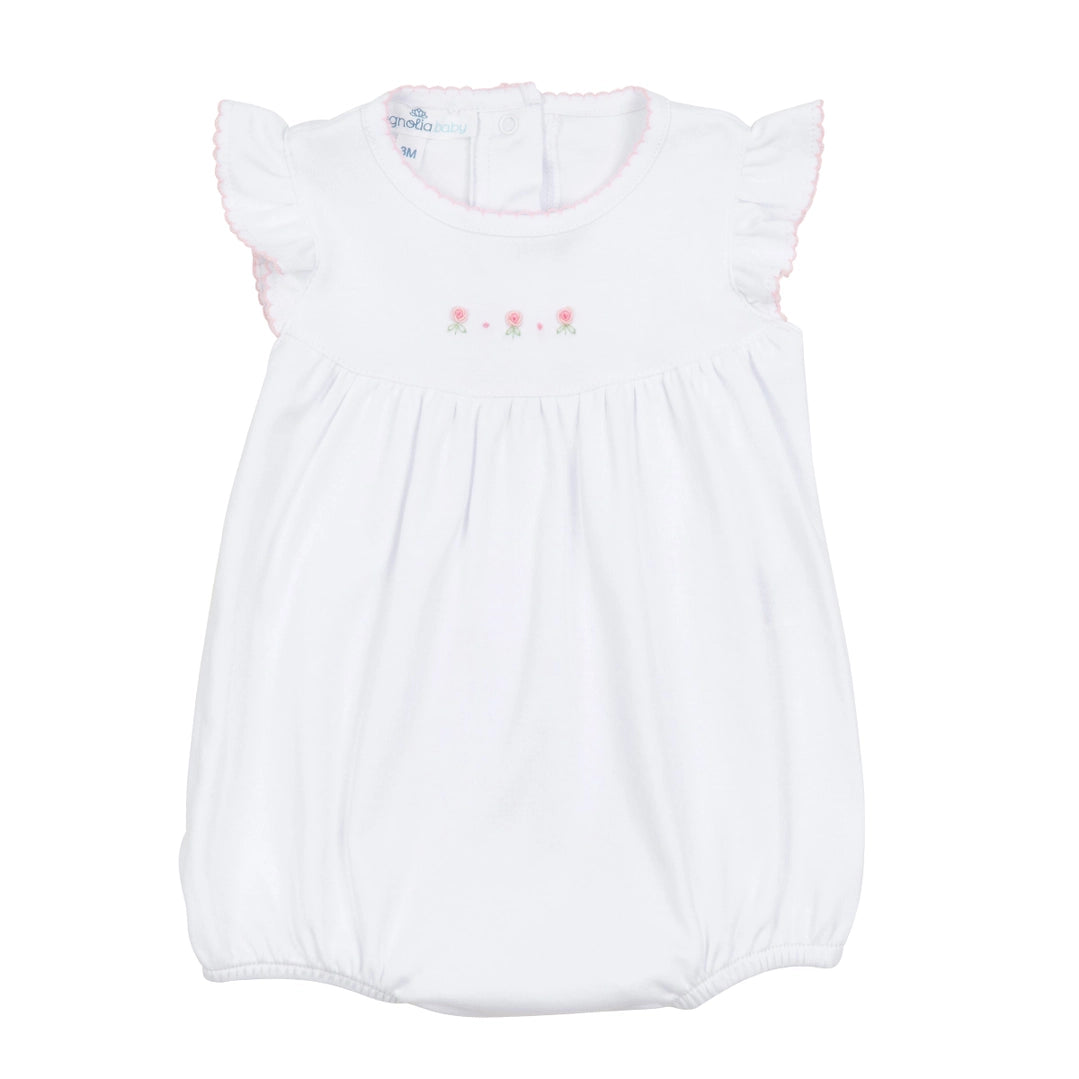Magnolia Baby Juliette's Classic Flutters Bubble-White Emb