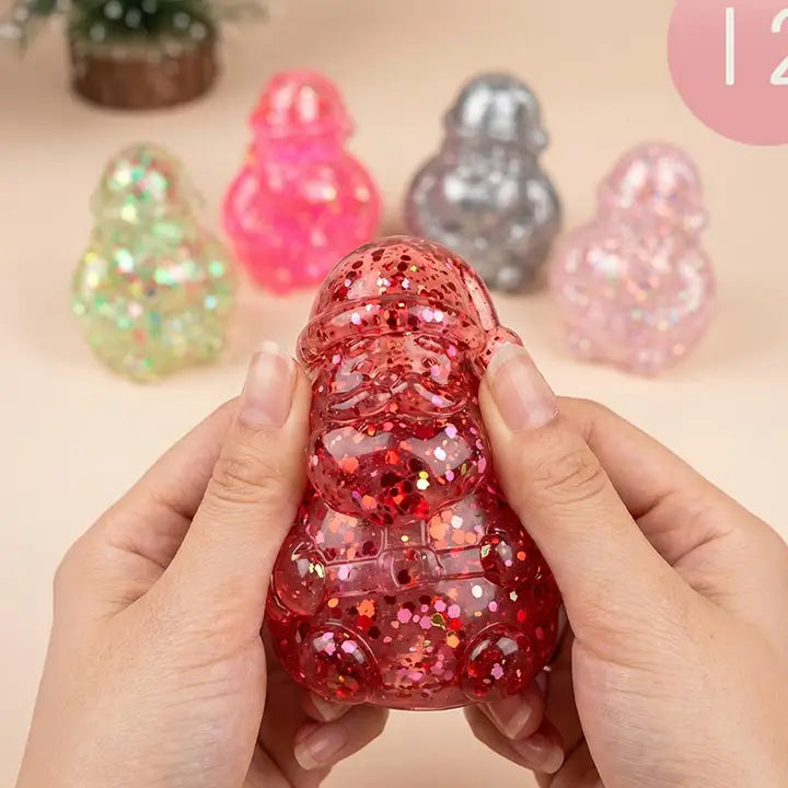 Glitter Santa Squeeze Toy