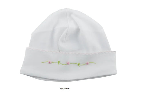 Baby Threads White Rose Vine Hat
