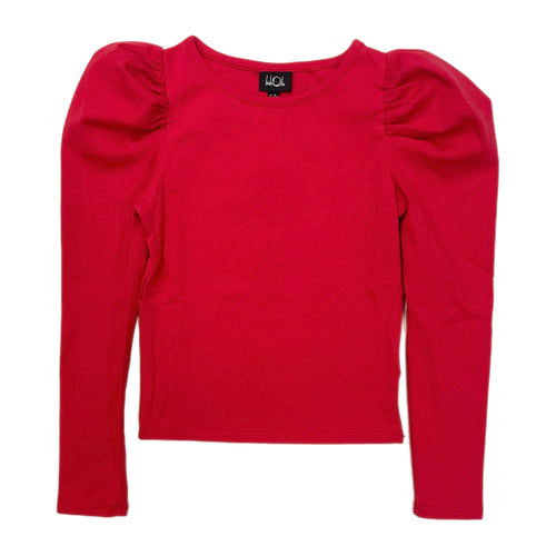 Little Olin Red Puff Sleeve Top