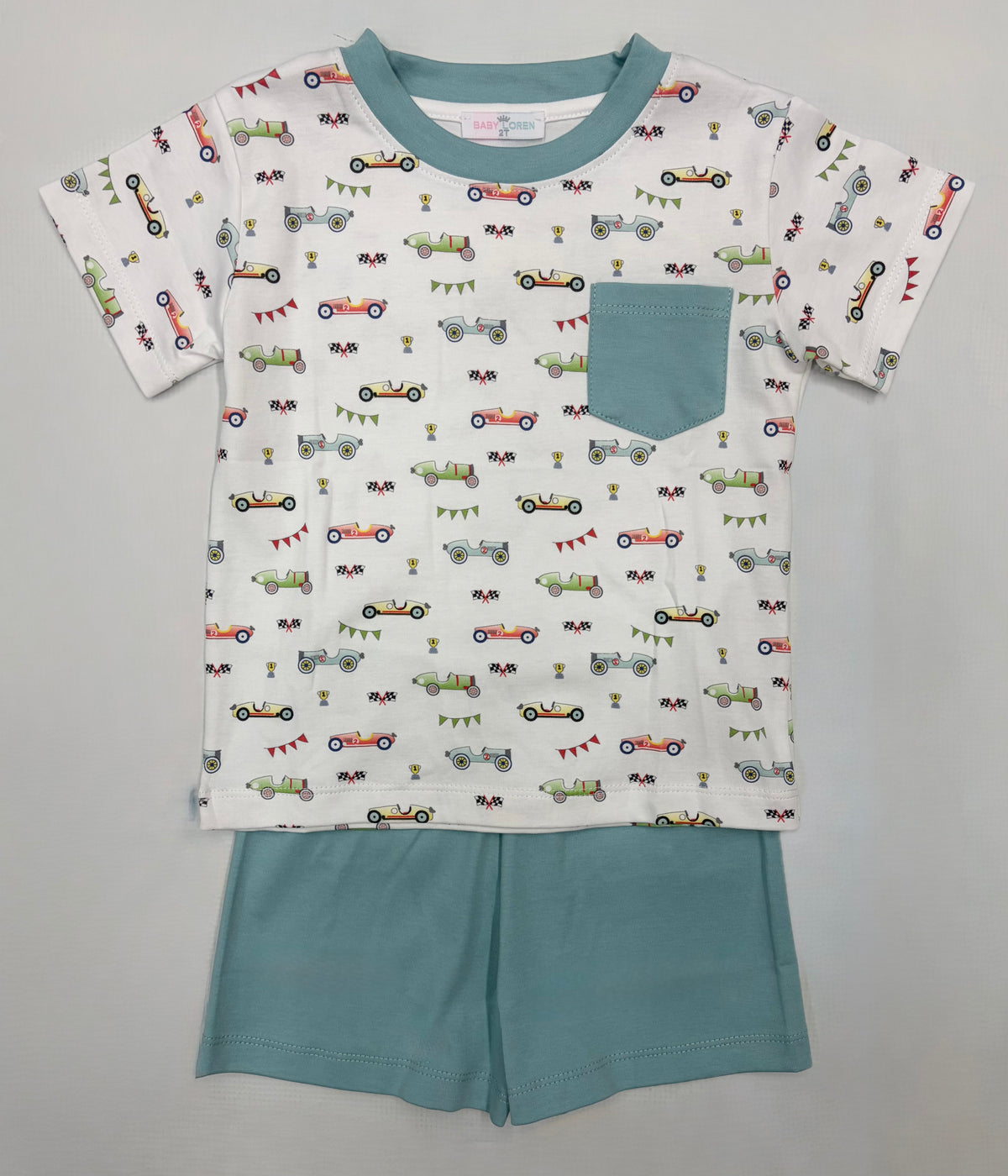 Baby Loren Racing Cars Short Set