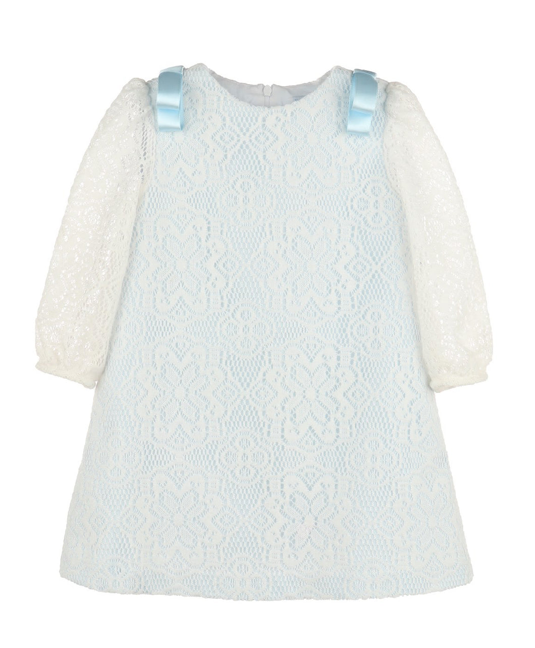 Luli & Me Dainty Lace Dress-Blue