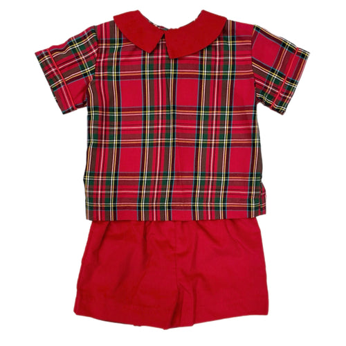 Funtasia Red Plaid Boys Short Set