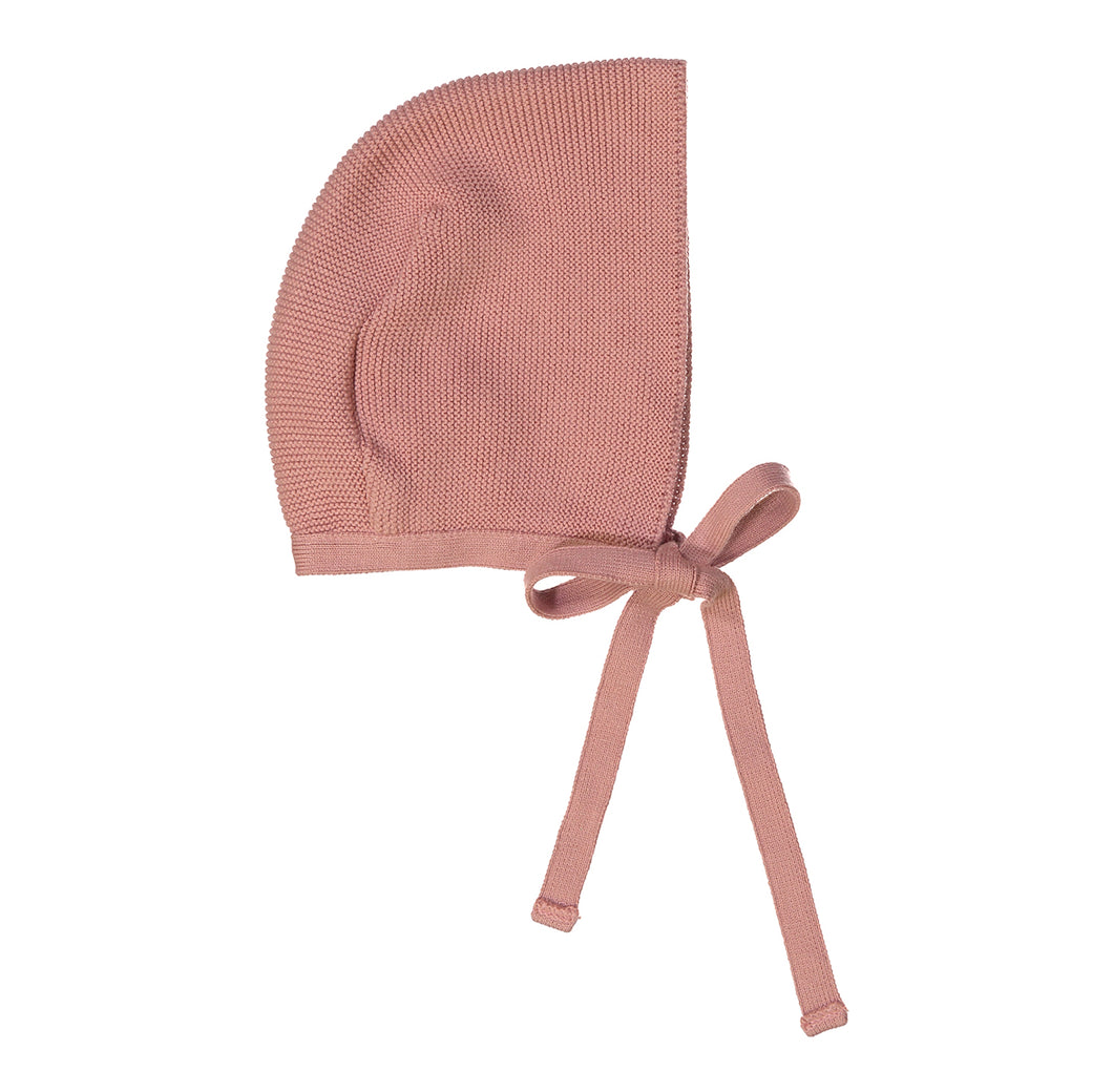 Feltman Classic Knit Bonnet-Coral Rose