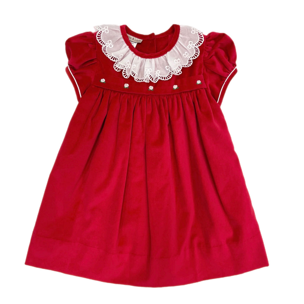 Marco & Lizzie Red Velvet Float Dress