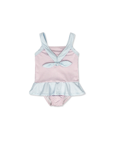 Lullaby Set Nora Swimsuit-Pink/Blue Mini Gingham