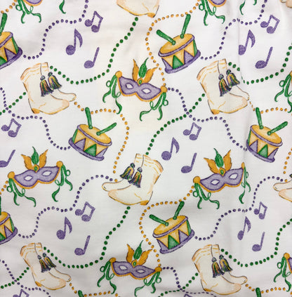 Lulu Bebe Mardi Gras Drum L/S PJ Set