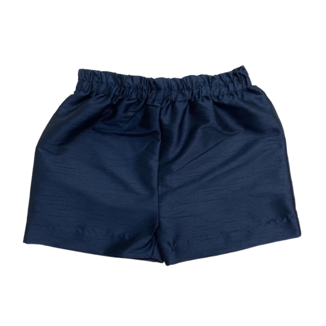 Funtasia Navy Poly Shantung Shorts