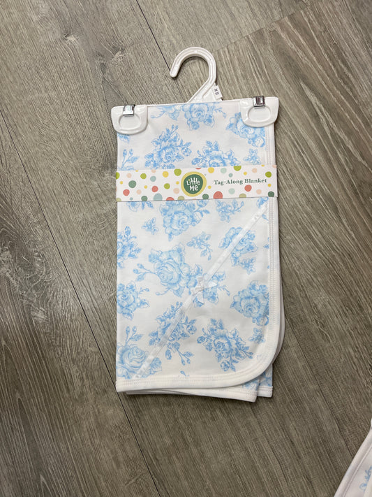 Little Me Blue Flower Blanket