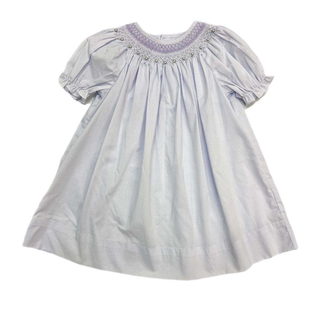 Petit Ami Rosebud Smocked Dress-Lavender