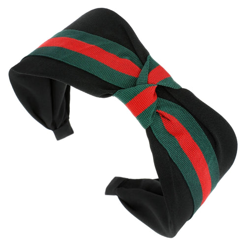 Black/Green/Red Striped Headband