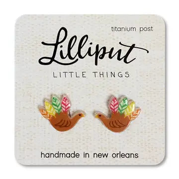 Thanksgiving Hand Turkey Earrings