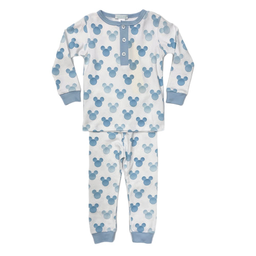 La Luna Pima Mickey PJ L/S Set-Blue
