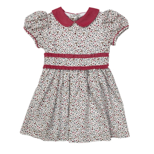 Marco & Lizzy Isabella Maroon Floral Classic Dress