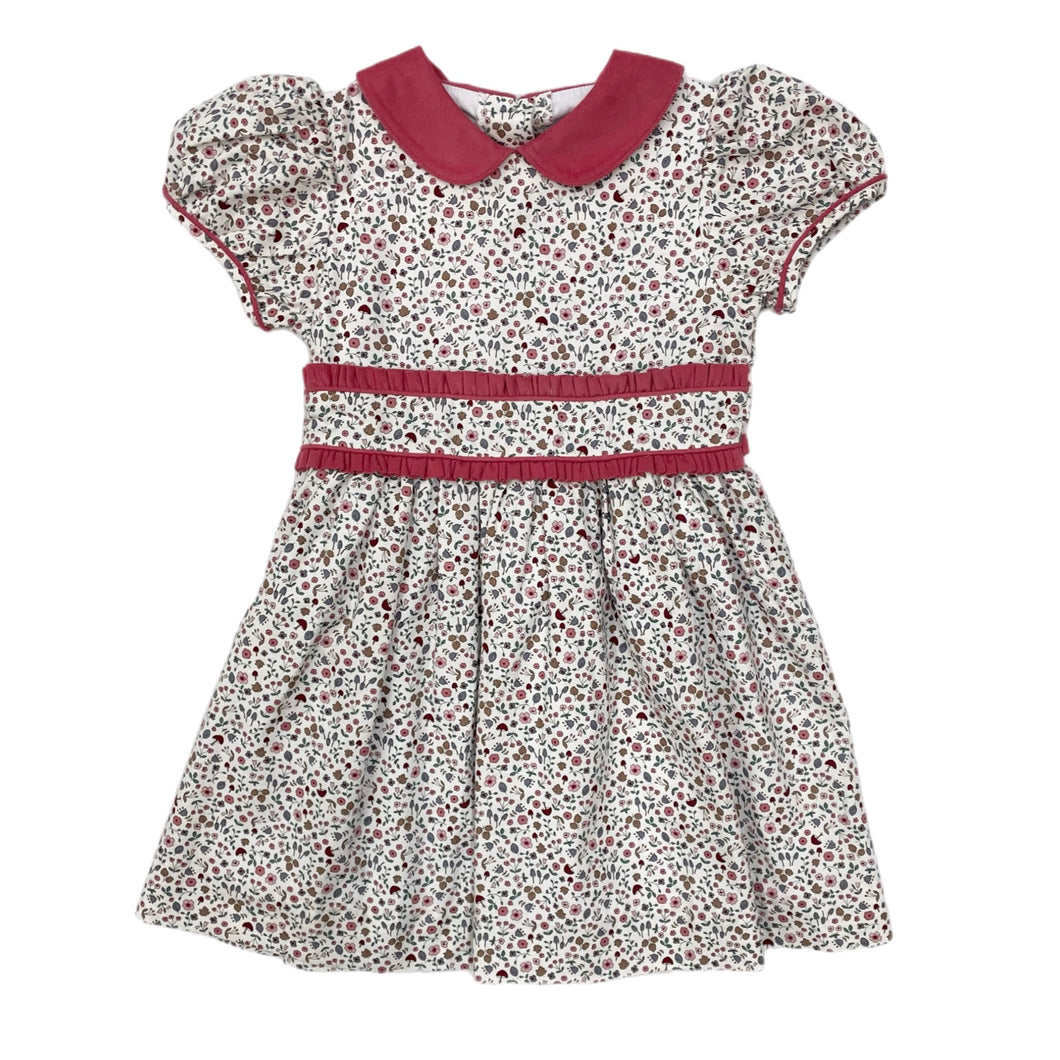 Marco & Lizzy Isabella Maroon Floral Classic Dress
