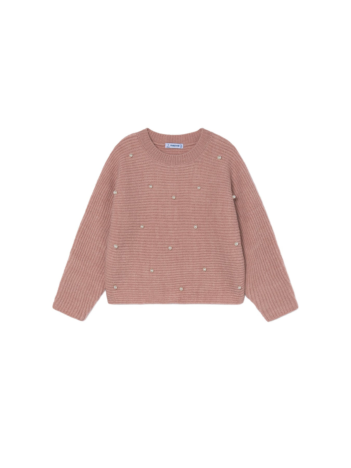 Mayoral Girls H. Quartz Pink Pearl Knit Sweater and Skirt Set