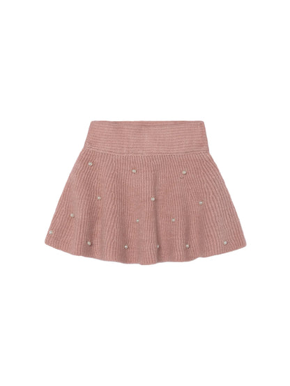 Mayoral Girls H. Quartz Pink Pearl Knit Sweater and Skirt Set