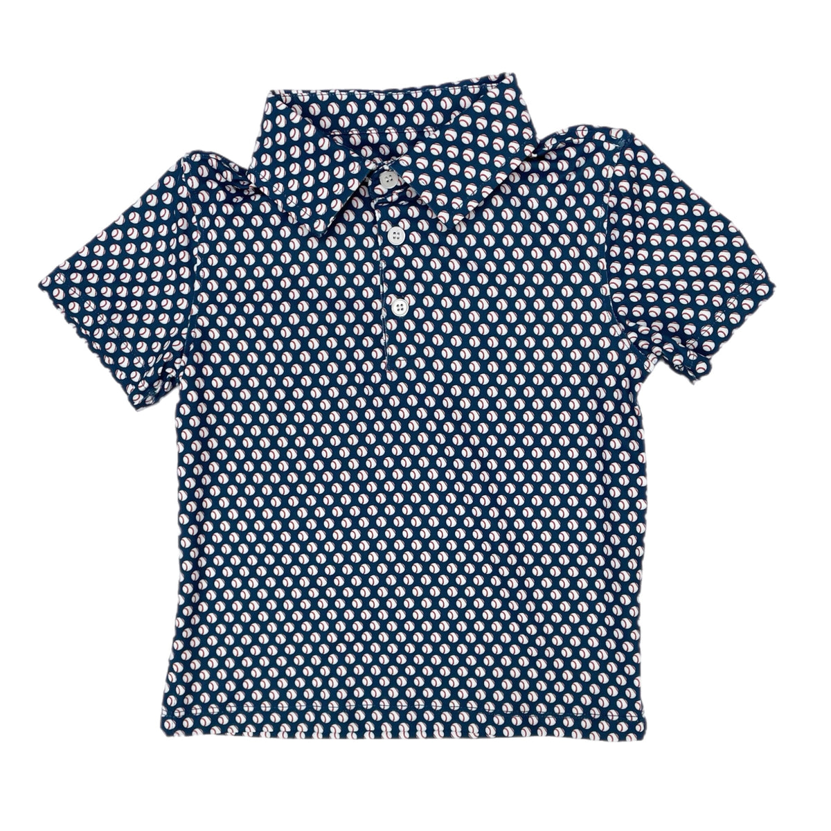 Meripex Baseball Print Polo-Navy