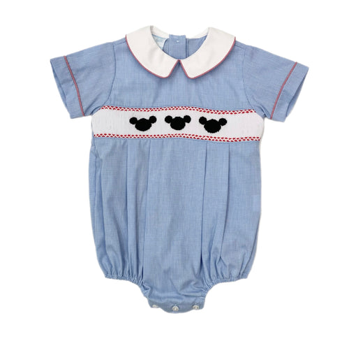 Petit Bebe Mickey Blue Microcheck Bubble